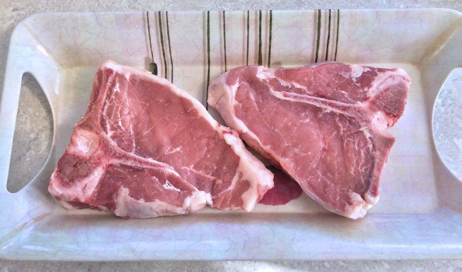 Veal TBone Steaks With Red Pepper Kebabs Recipe Cuisine Fiend